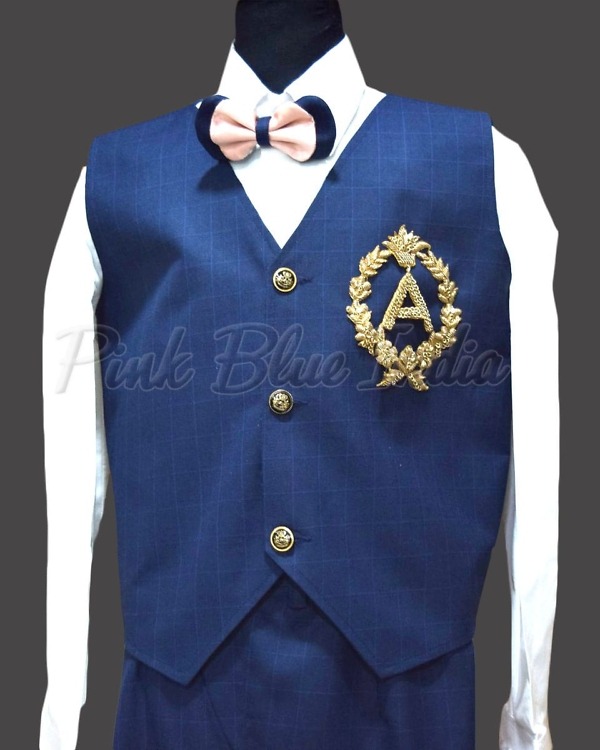 Blue party wear suit for baby stylish birthday outfit