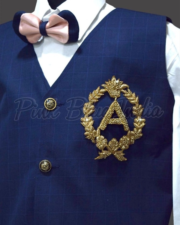 lue party wear suit for boy stylish birthday celebration outfit