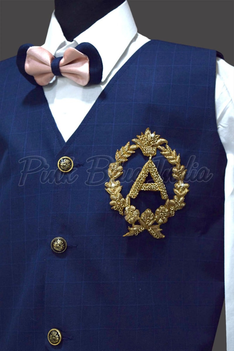 lue party wear suit for boy stylish birthday celebration outfit
