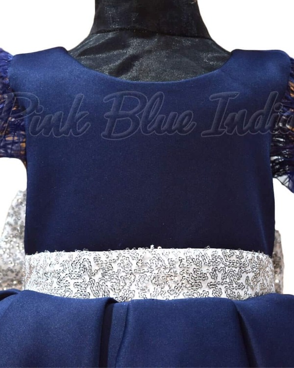 Blue stylish party dress for girls birthday event fashionable outfit