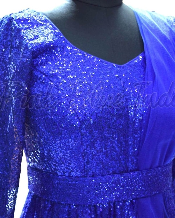 Blue wedding gown for women party wear elegant stylish outfit