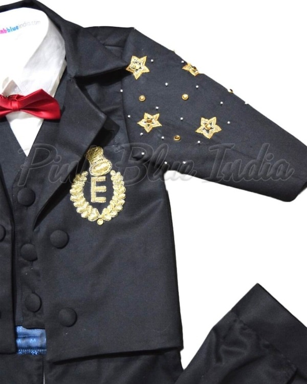 Boss baby theme outfit boys formal birthday party wear stylish look