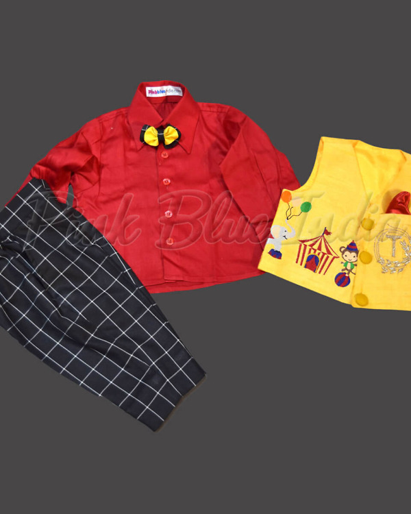 Circus carnival themed outfit for boys birthday party fun wear