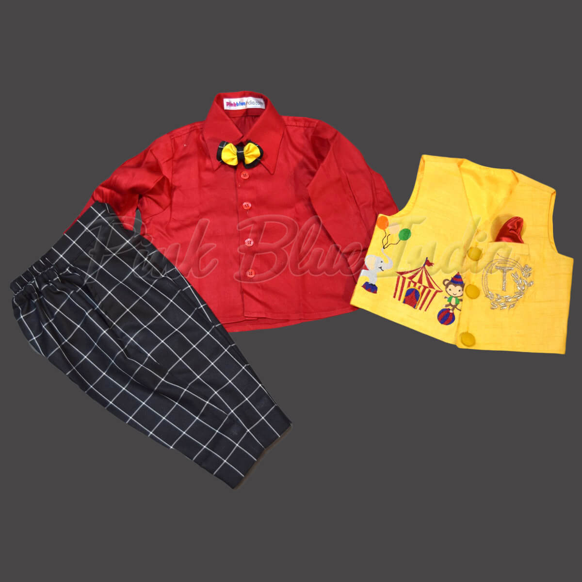 Circus carnival themed outfit for boys birthday party fun wear