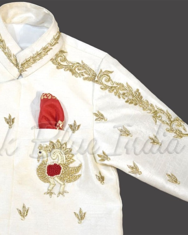 Boys silk dhoti with jacket traditional festive celebration wear