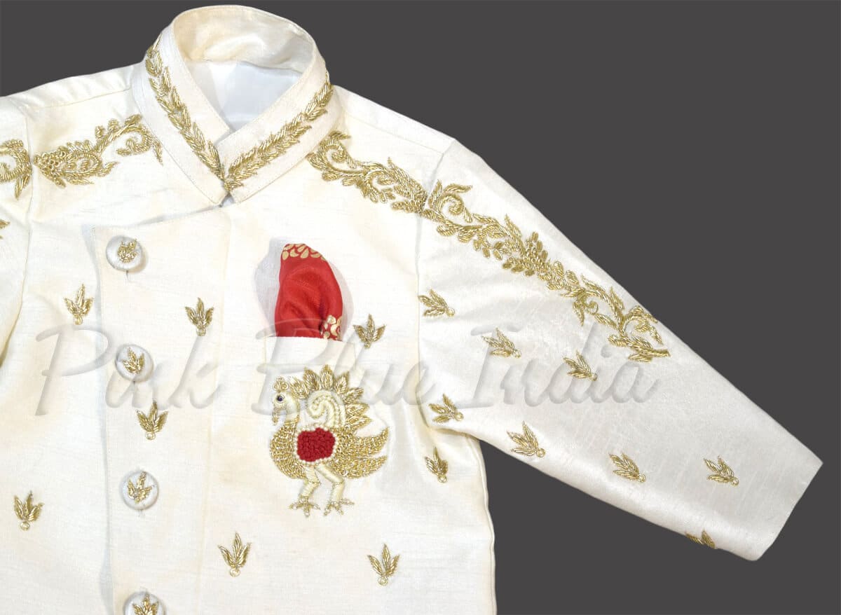 Boys silk dhoti with jacket traditional festive celebration wear