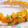 Baby girl yellow floral headband festive wear bright stylish look