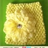 Yellow flower headband for kids birthday party, bright cheerful accessory
