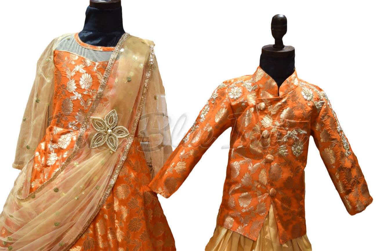 Brother sister matching outfit for kids wedding stylish look