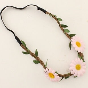 Toddler girl brown braided hairband elegant party accessory stylish look