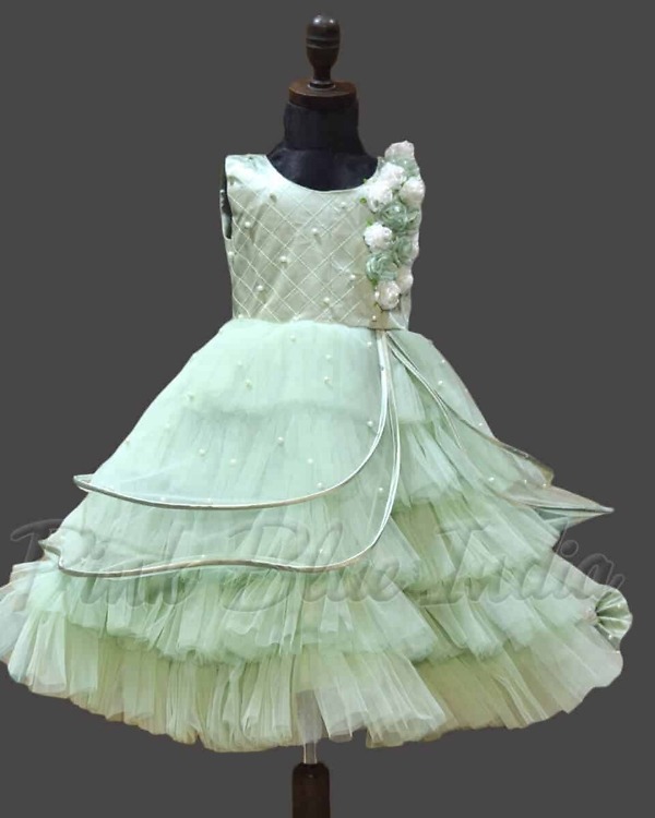 Butterfly theme gown for baby girl birthday elegant stylish wear
