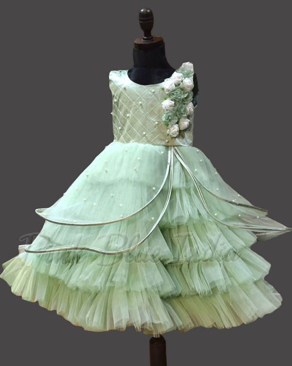 Butterfly theme gown for baby girl birthday party cute stylish wear
