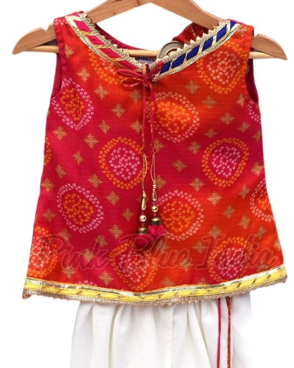 Designer dhoti dress for baby girl wedding stylish traditional