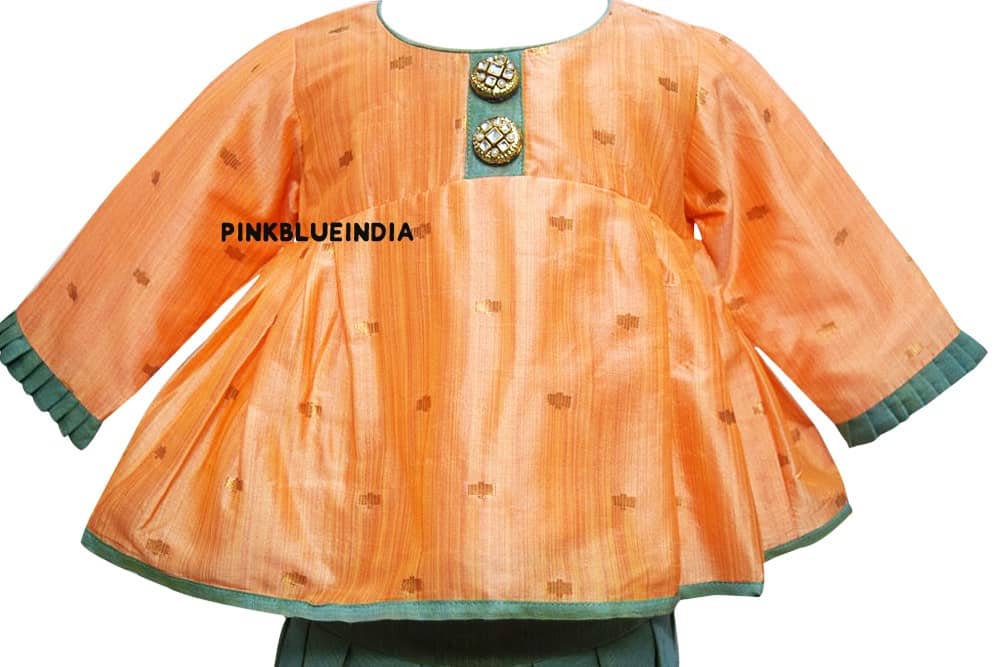 Traditional baby girl dhoti kurta set for festival, elegant outfit