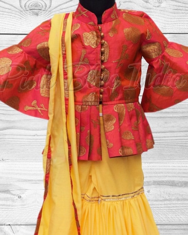 Baby girl sharara set for wedding stylish traditional outfit