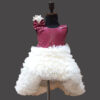 White layered dress for baby girl christening elegant ceremony outfit