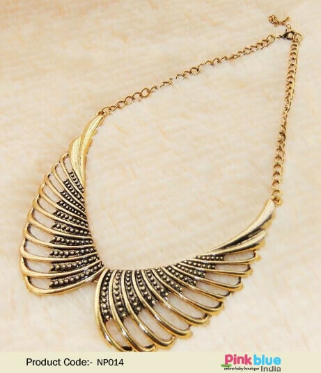Beautiful Golden Color High-End Fashion Necklace for Indian Women