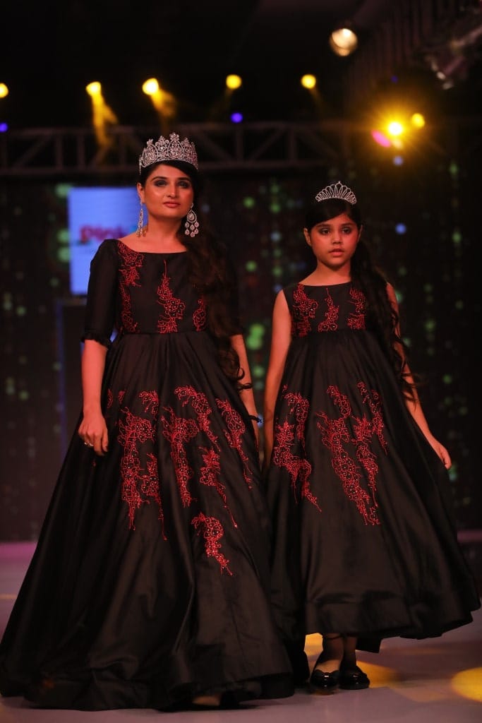 Elegant mother daughter matching dress for party function stylish coordinated outfit