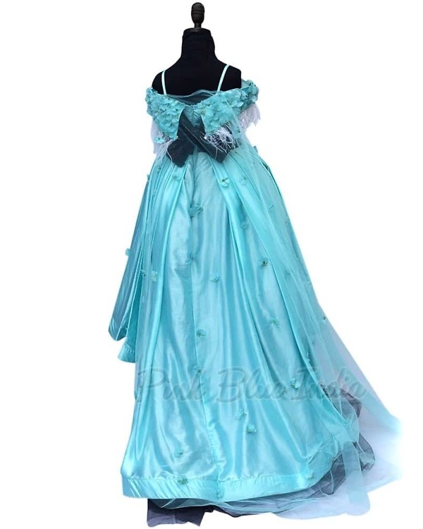 Elegant blue high low dress for girls birthday stylish party wear