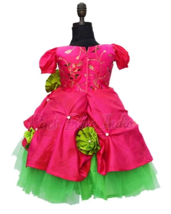 Designer hot pink dress for girls trendy stylish special occasion wear