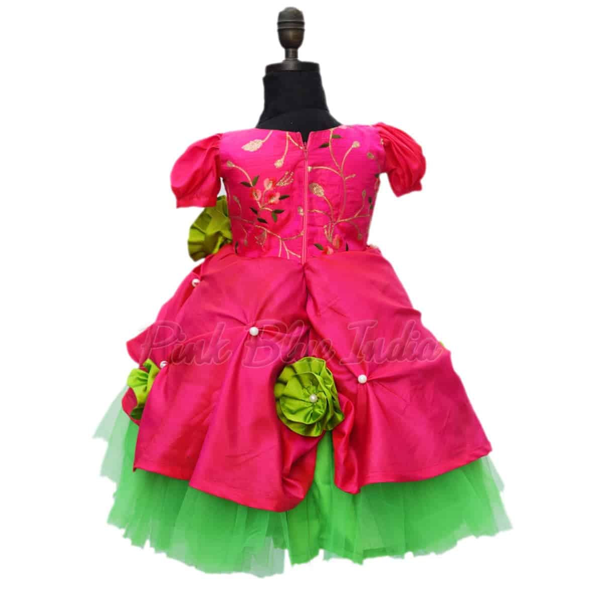Designer hot pink dress for girls trendy stylish special occasion wear