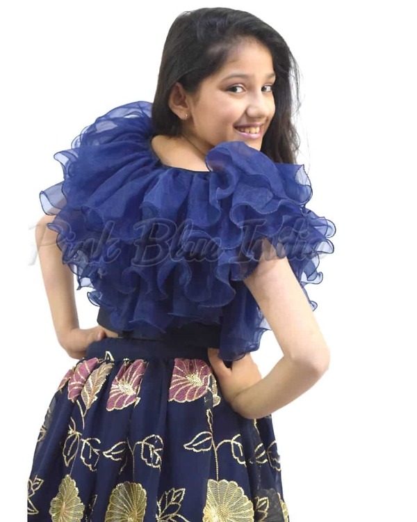 Crop top skirt lehenga girls festive occasion stylish traditional outfit