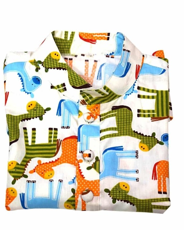 Kids giraffe print kurta unique animal theme festive wear comfortable stylish outfit