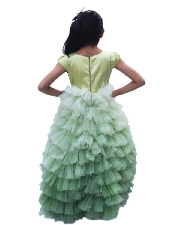 Designer ombre gown for girls birthday stylish elegant wear