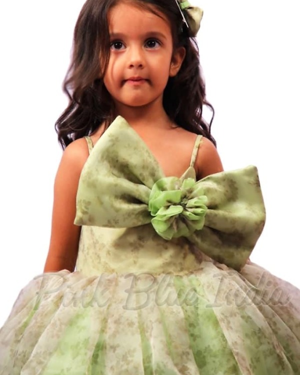 Designer organza ball gown for girls birthday party elegant princess look