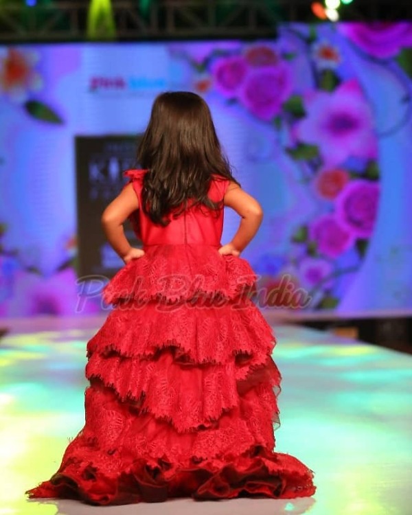 Maroon birthday long gown for girls celebration elegant stylish outfit