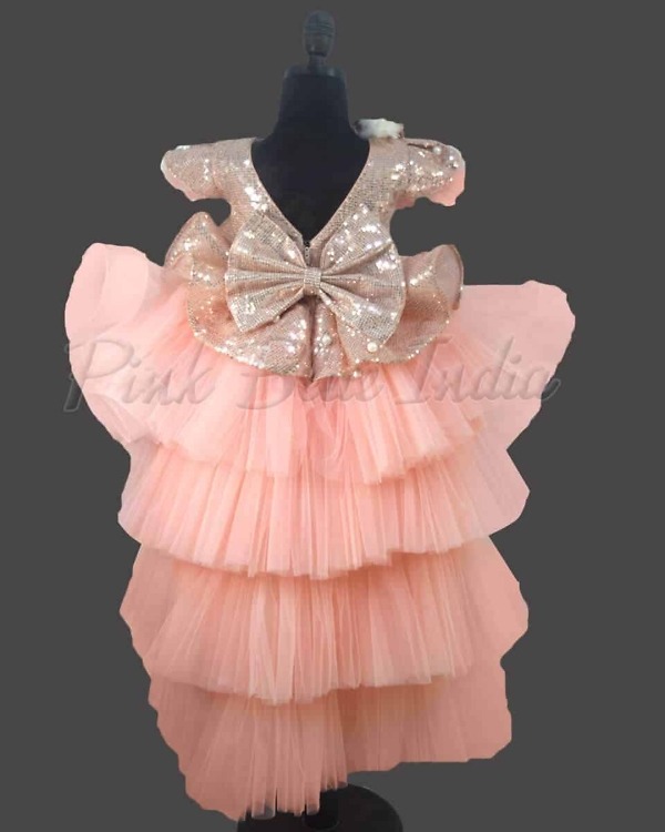 High low dress for girls birthday party wear stylish layered outfit