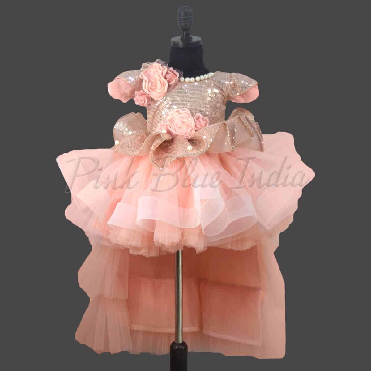 High low dress for girls birthday party wear stylish elegant outfit