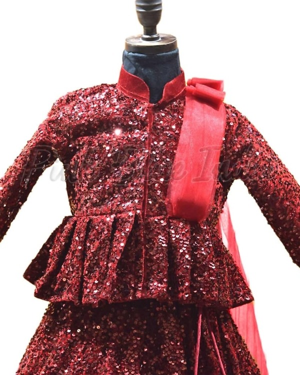 Designer velvet lehenga for girls festive wedding stylish outfit