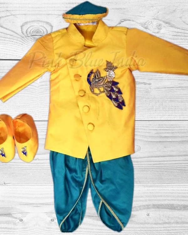 Ethnic dhoti kurta for newborn baby boy wedding stylish wear