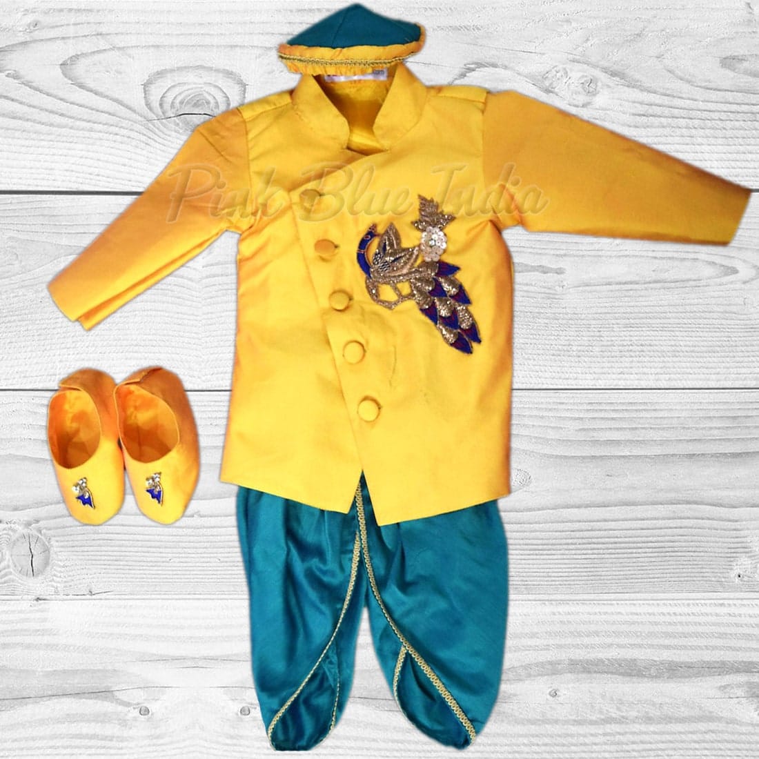 Ethnic dhoti kurta for newborn baby boy wedding stylish wear