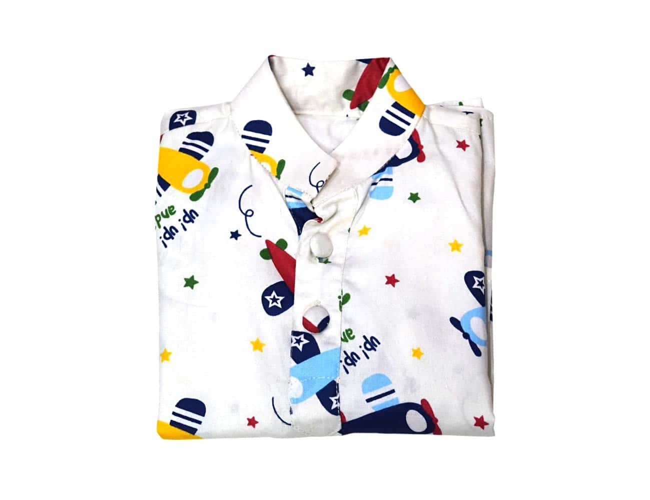 Kids cotton kurta aeroplane design festive occasion outfit light comfortable wear
