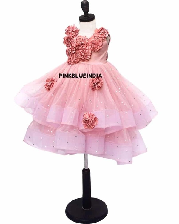 Stylish mauve net gown for girls party wear, elegant celebration outfit