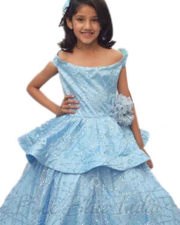Off shoulder party dress for baby girl stylish princess birthday outfit