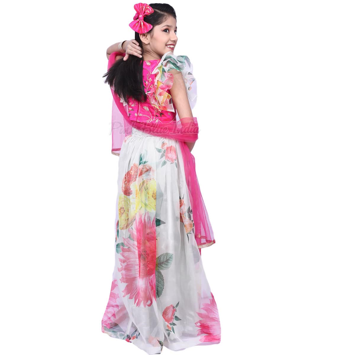 Designer organza lehenga for girls party wear elegant outfit