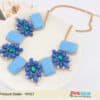 Boho necklace for women blue turquoise beads party wear trendy look