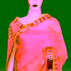 Women peach gota work saree wedding festive wear elegant traditional look