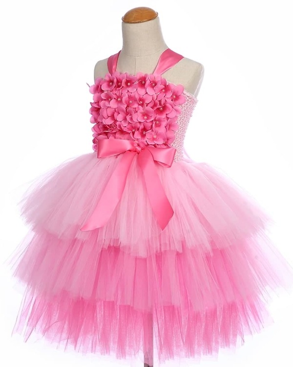 Baby girl tutu dress pink birthday celebration cute party outfit