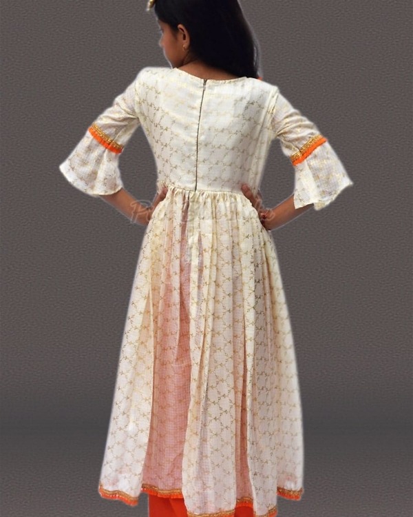 Girls palazzo dress for party, elegant white outfit for festive events, trendy style