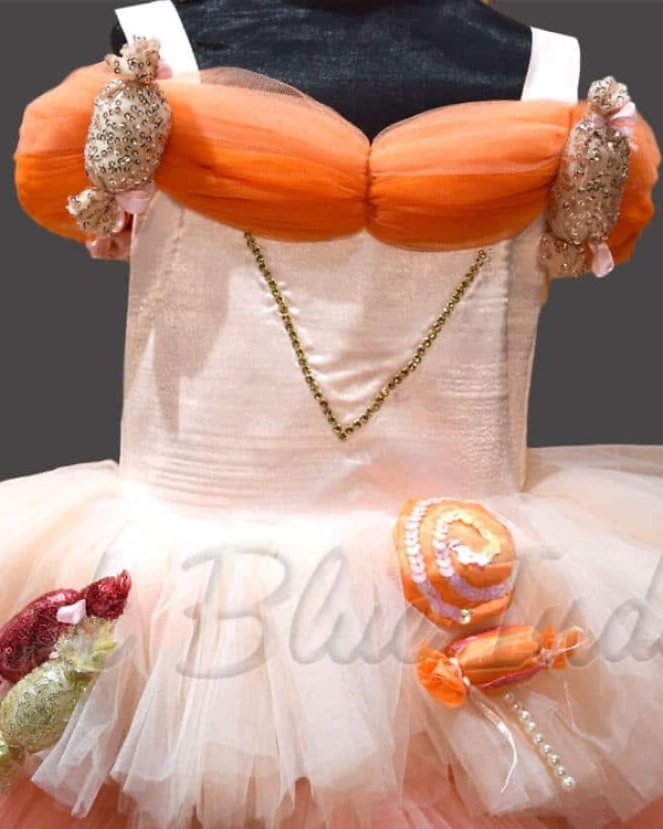 Candy theme costume dress for baby girl colorful birthday party cute outfit