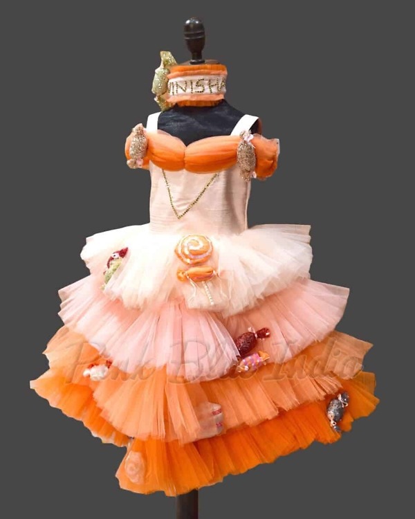 Baby girl candy themed dress cute festive celebration outfit