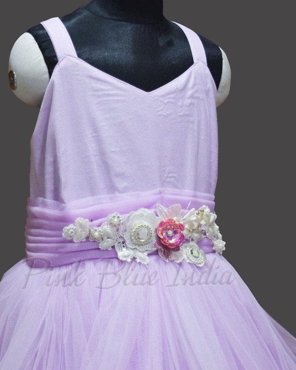 Classy lilac dress for baby girl elegant birthday celebration outfit