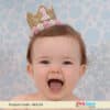 Girls 1st Birthday Crown Headband, Custom First birthday princess Glitter crown India