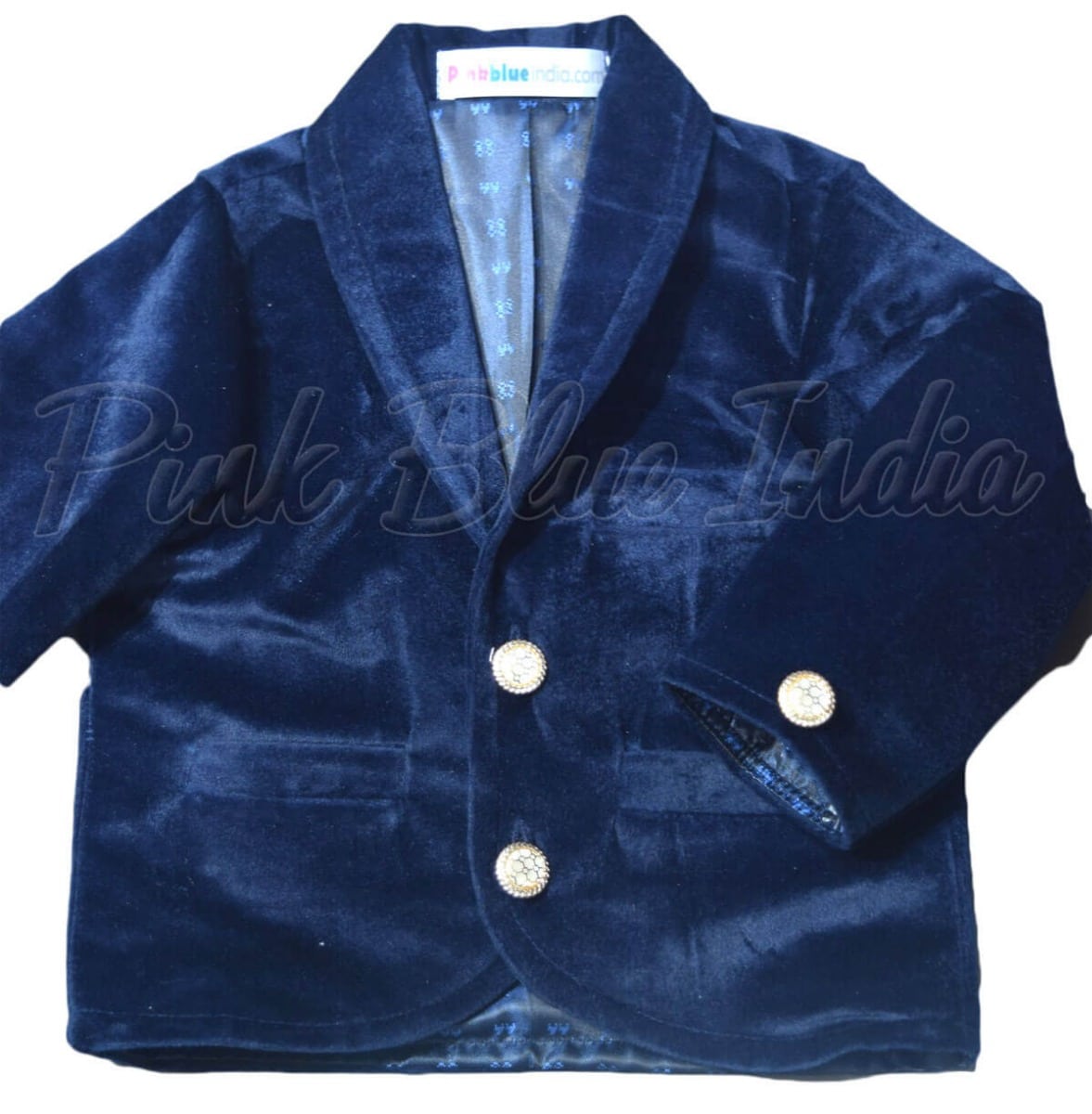 Blue velvet blazer for boys party wear stylish birthday outfit