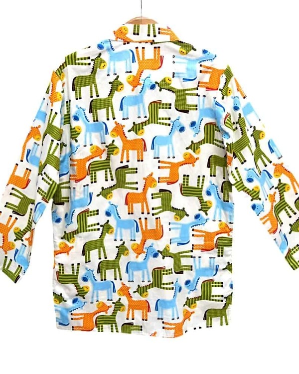 Designer giraffe print kurta for kids playful festive outfit cute stylish look