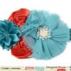 Teal baby girl hairband for special occasion cute stylish